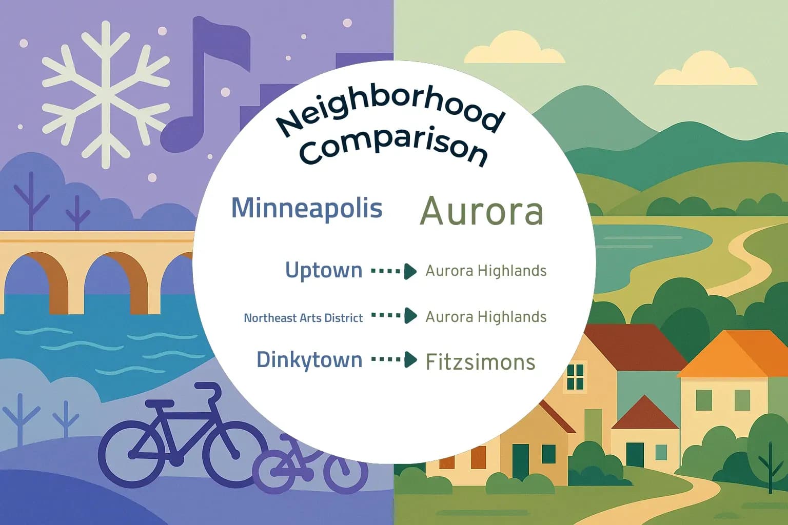 Minneapolis vs Aurora Neighborhood Comparison
