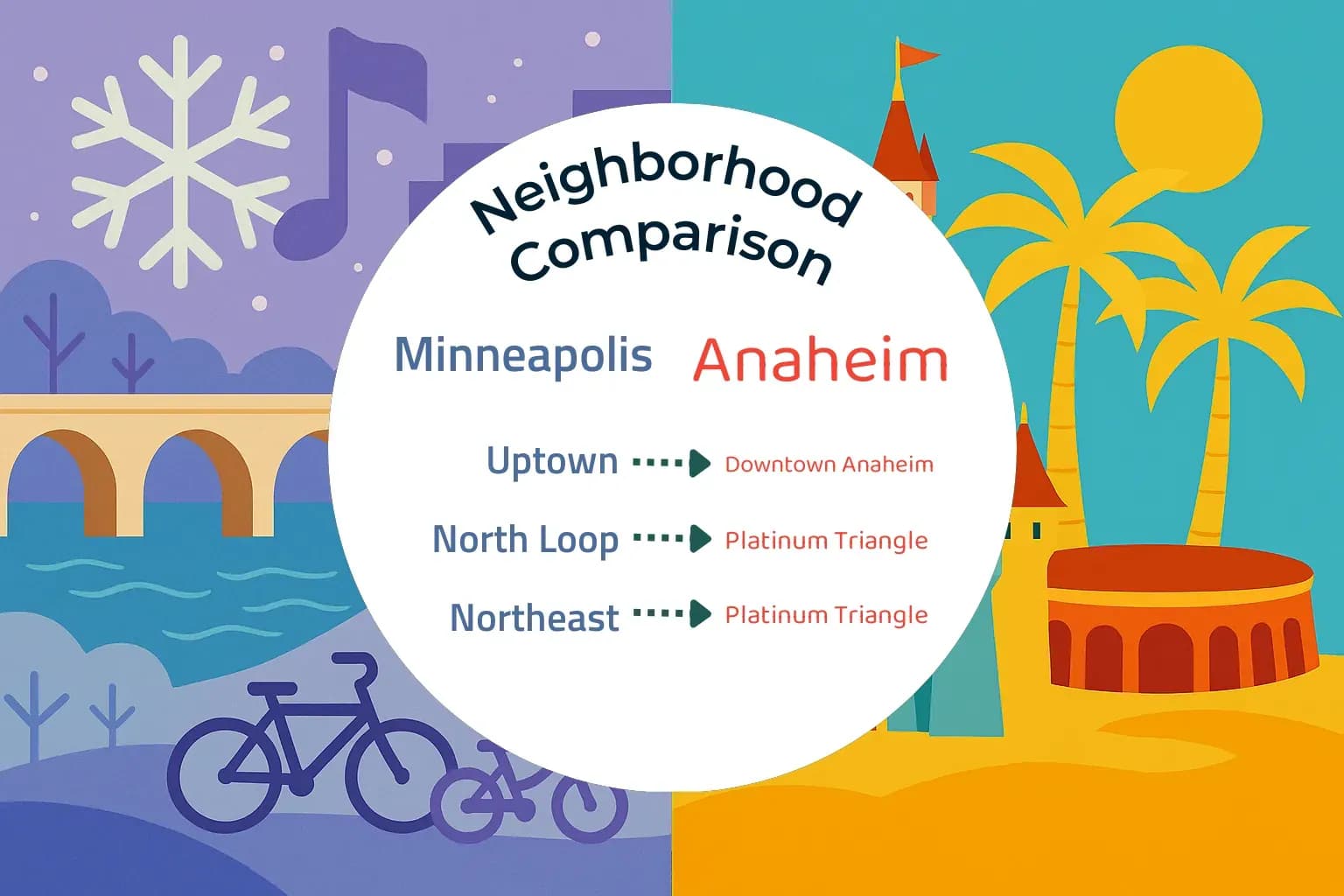 Minneapolis vs Anaheim Neighborhood Comparison