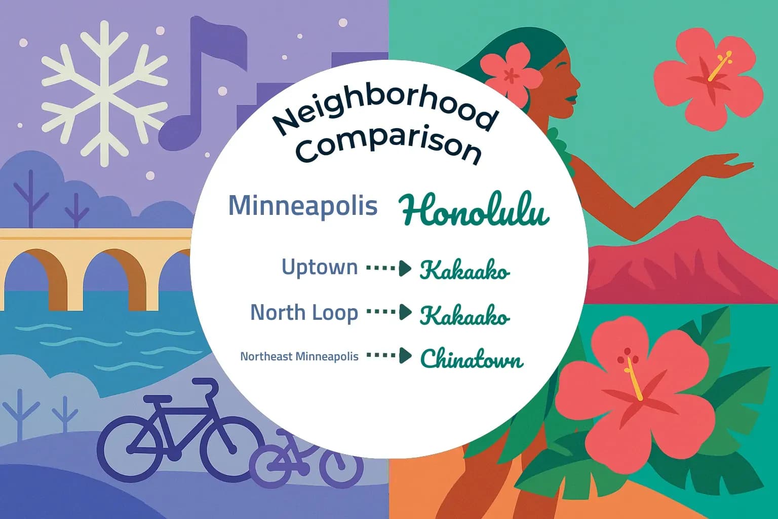 Minneapolis vs Honolulu Neighborhood Comparison