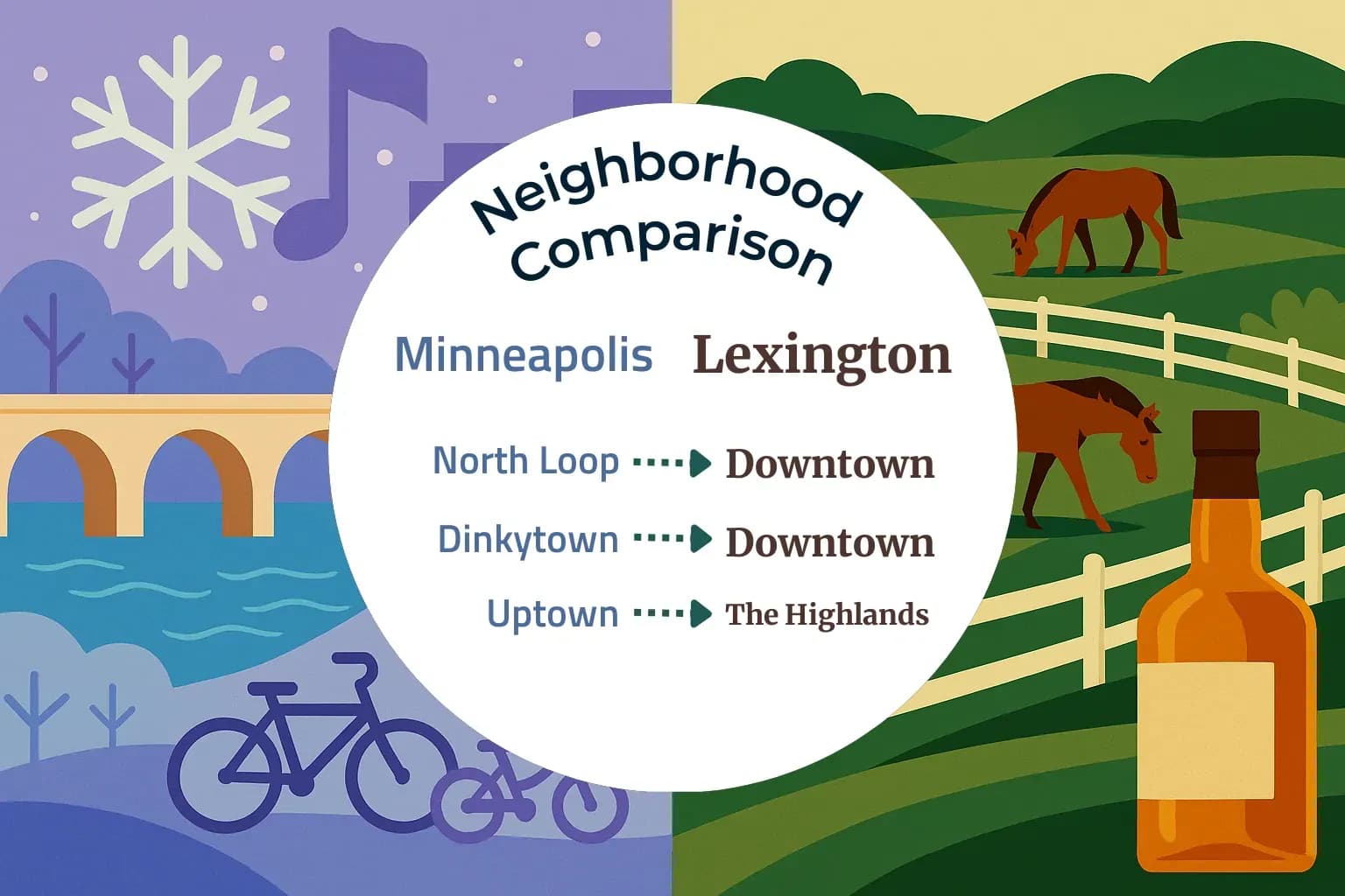 Minneapolis vs Lexington Neighborhood Comparison