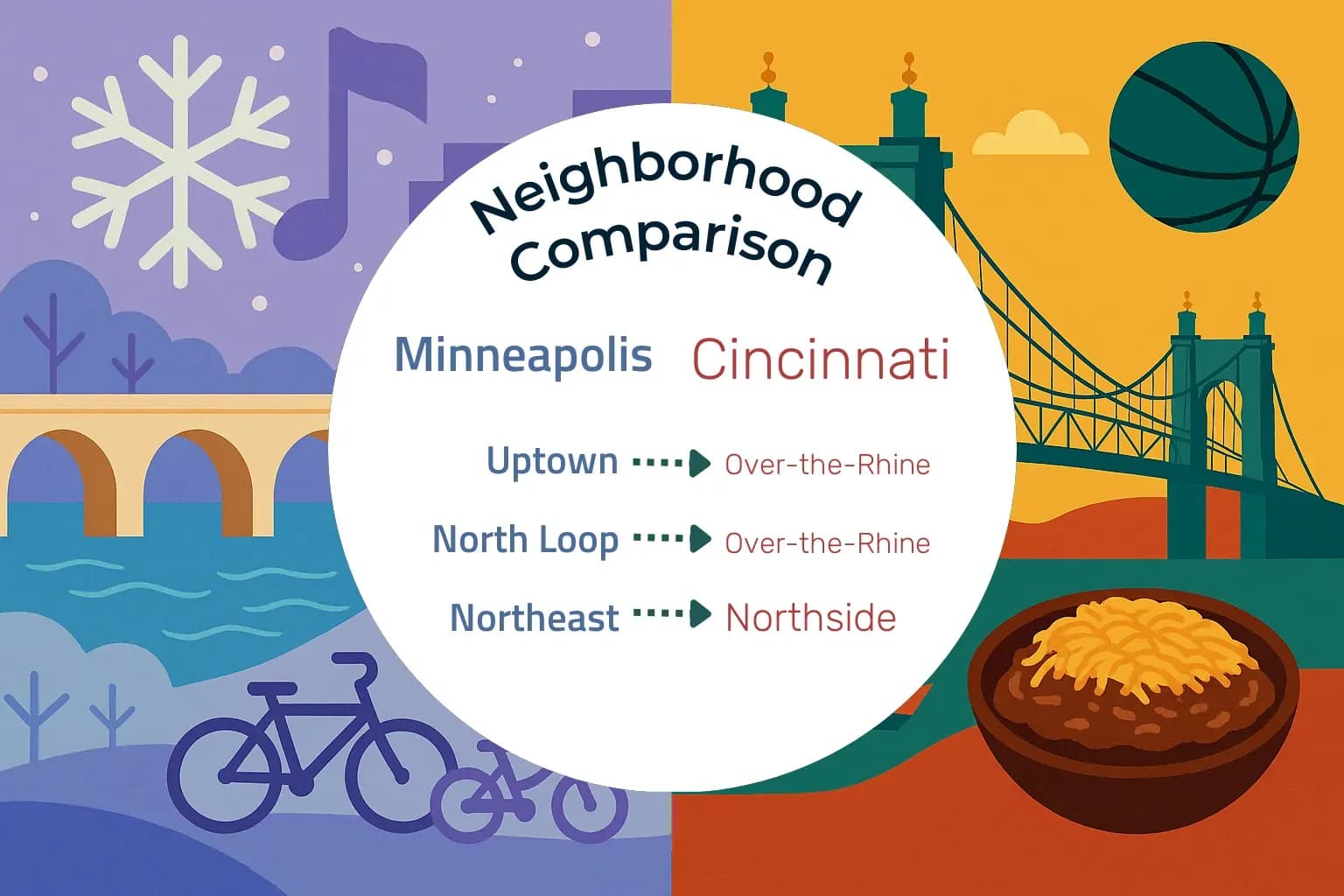 Minneapolis vs Cincinnati Neighborhood Comparison