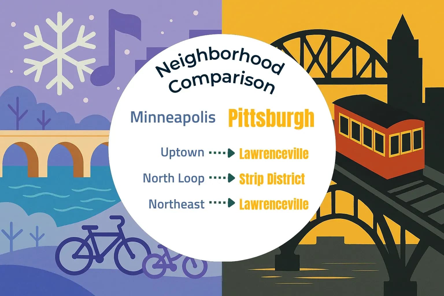 Minneapolis vs Pittsburgh Neighborhood Comparison