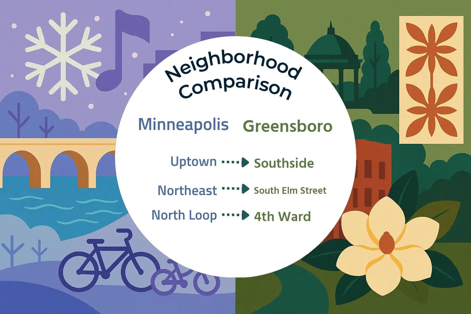 Minneapolis vs Greensboro Neighborhood Comparison