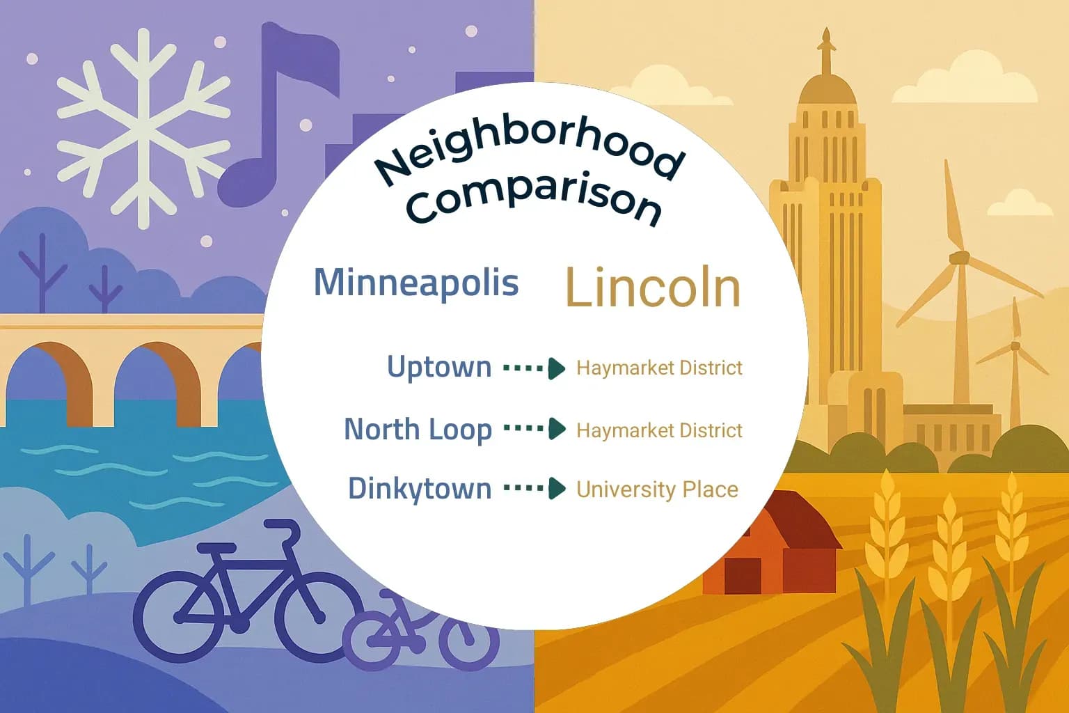 Minneapolis vs Lincoln Neighborhood Comparison