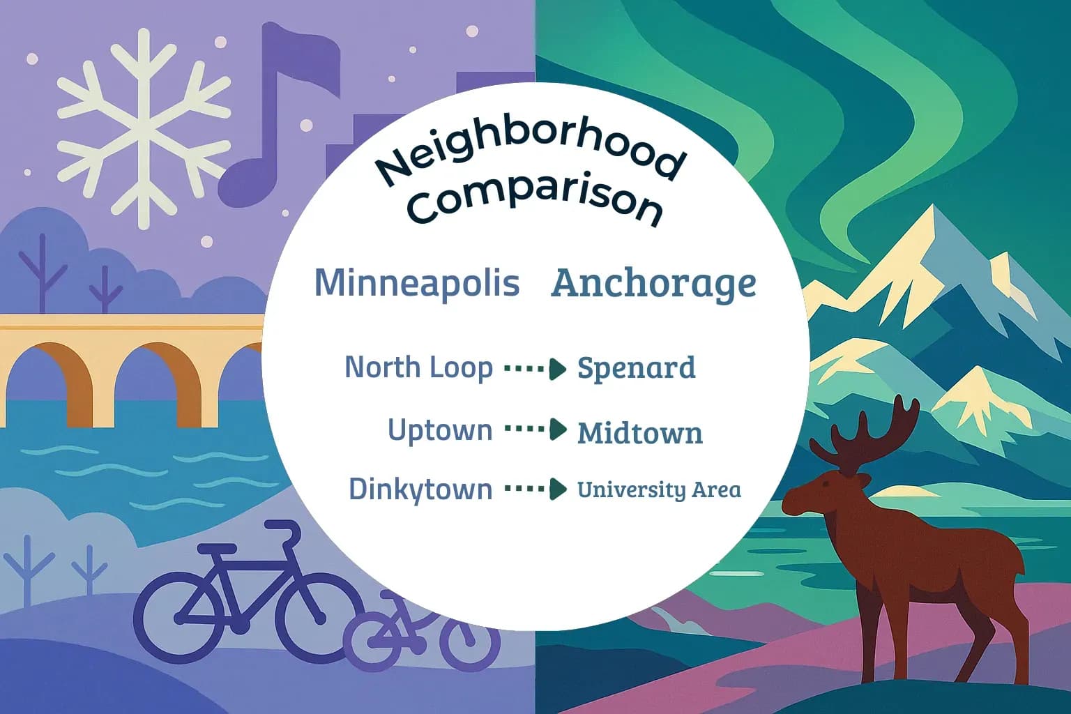 Minneapolis vs Anchorage Neighborhood Comparison