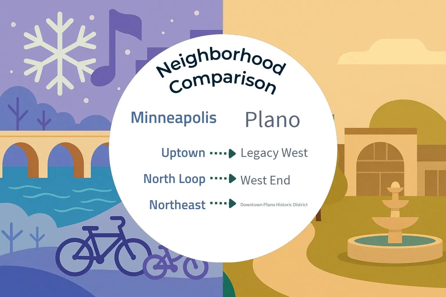 Minneapolis vs Plano Neighborhood Comparison