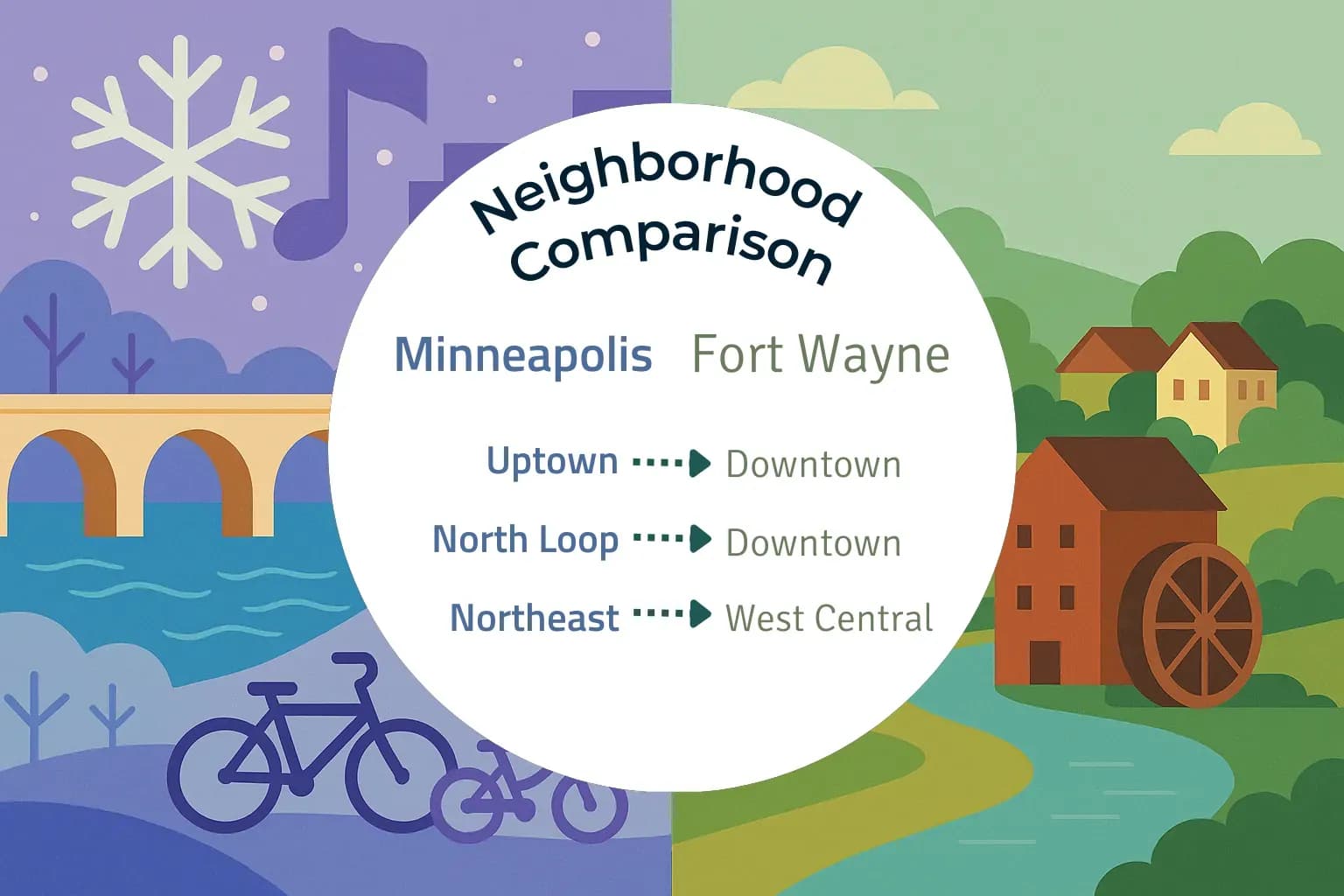 Minneapolis vs Fort Wayne Neighborhood Comparison