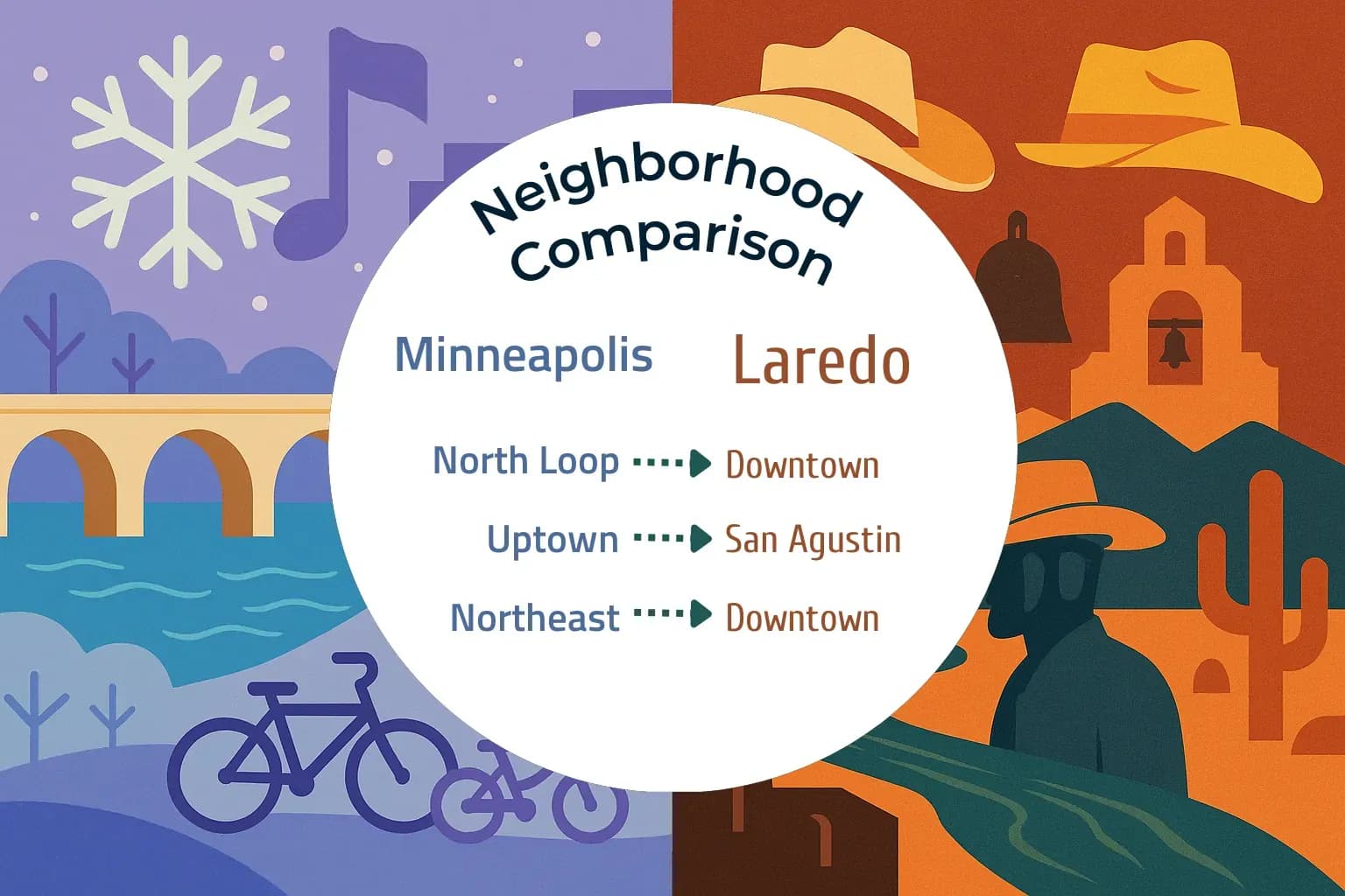 Minneapolis vs Laredo Neighborhood Comparison