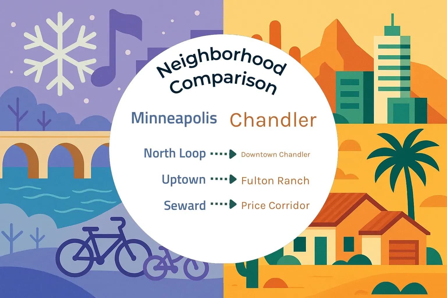 Minneapolis vs Chandler Neighborhood Comparison