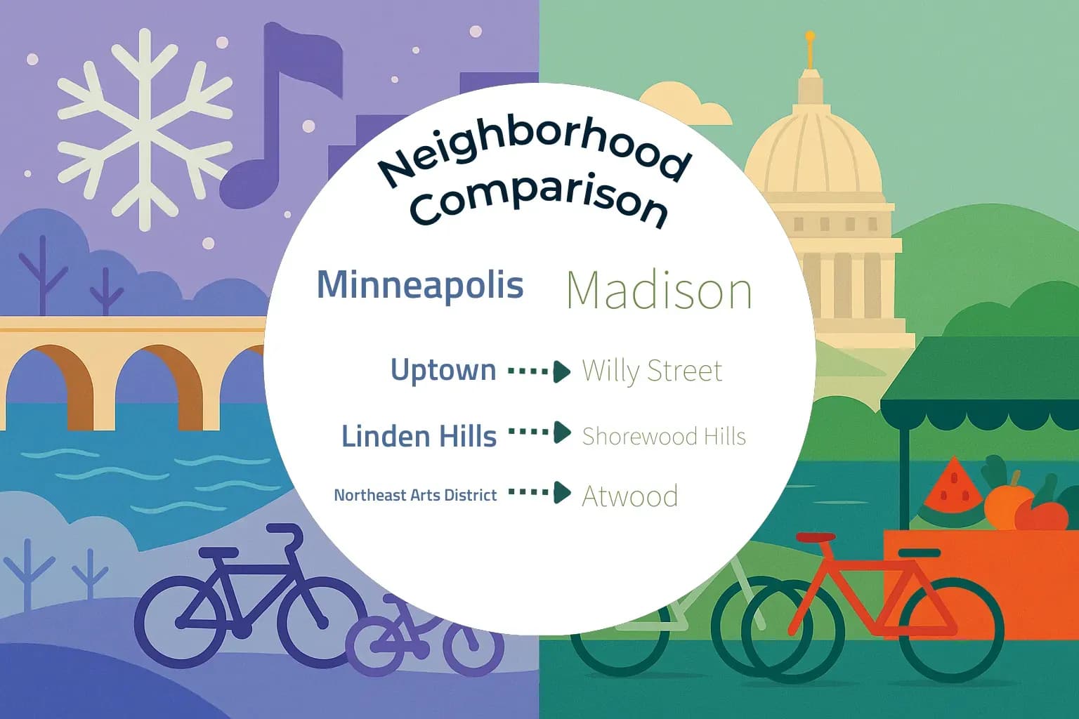 Minneapolis vs Madison Neighborhood Comparison