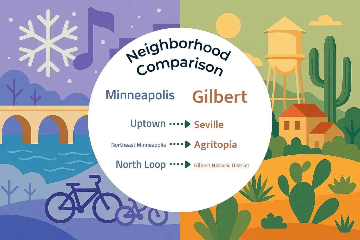 Minneapolis vs Gilbert Neighborhood Comparison
