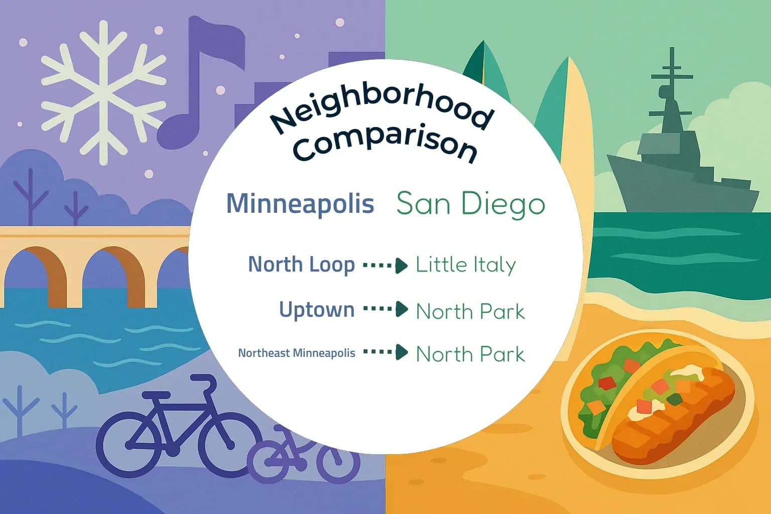 Minneapolis vs San Diego Neighborhood Comparison