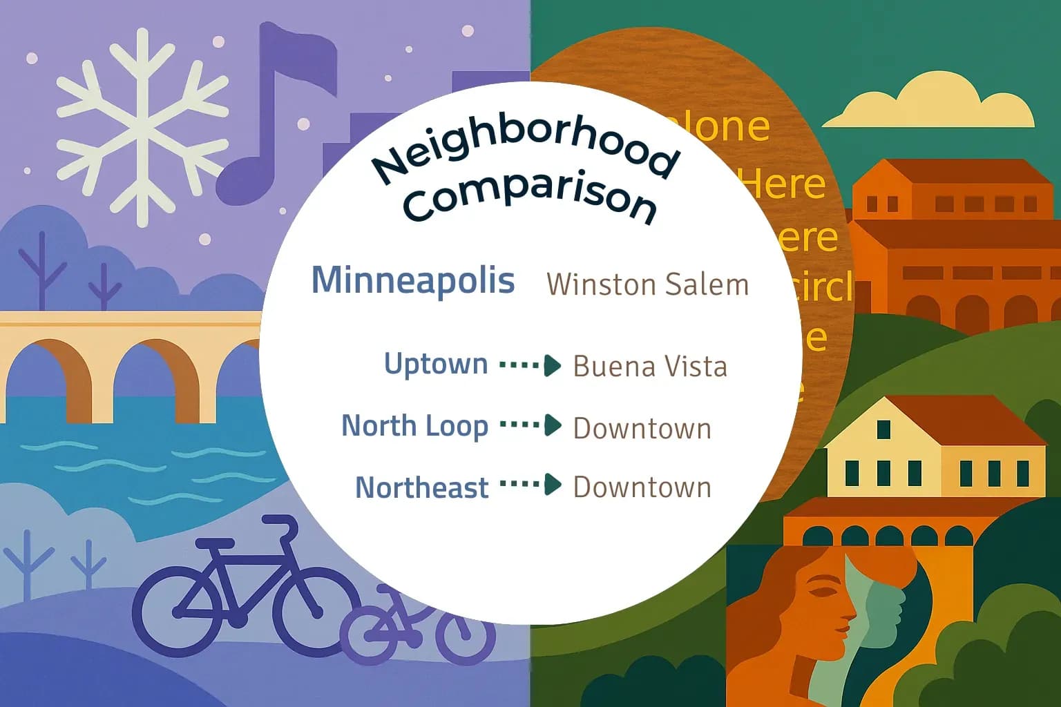 Minneapolis vs Winston Salem Neighborhood Comparison