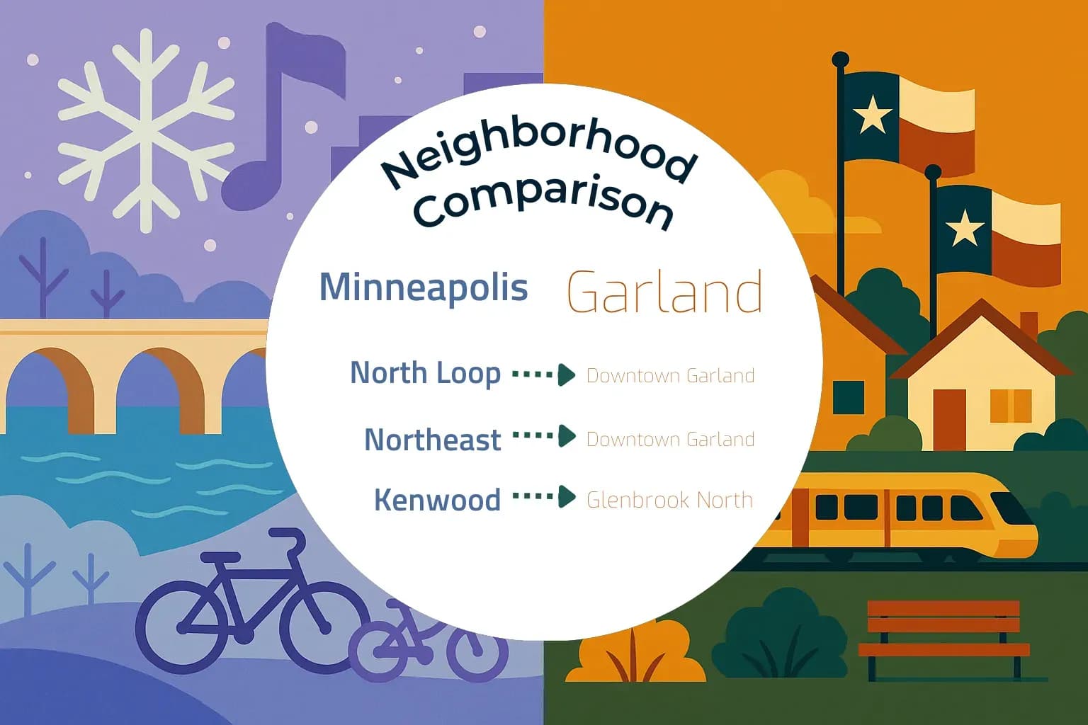 Minneapolis vs Garland Neighborhood Comparison