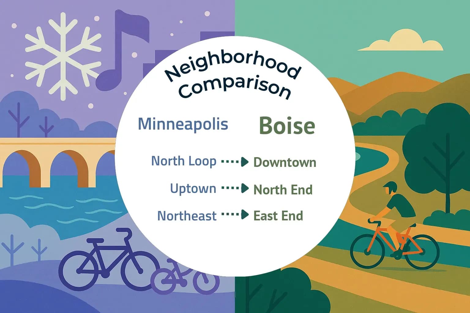 Minneapolis vs Boise Neighborhood Comparison