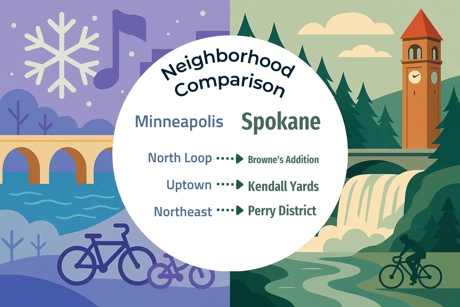 Minneapolis vs Spokane Neighborhood Comparison