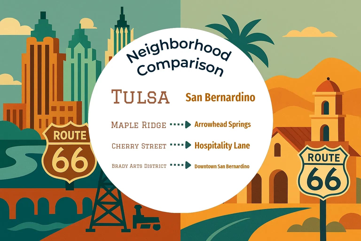 Tulsa vs San Bernardino Neighborhood Comparison