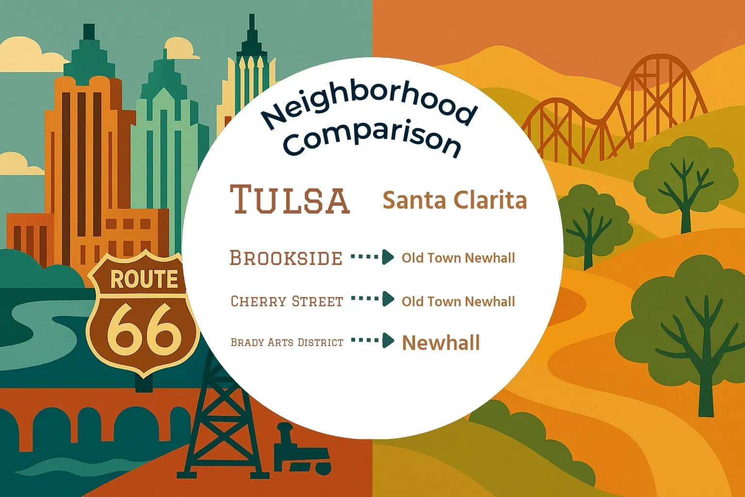 Tulsa vs Santa Clarita Neighborhood Comparison