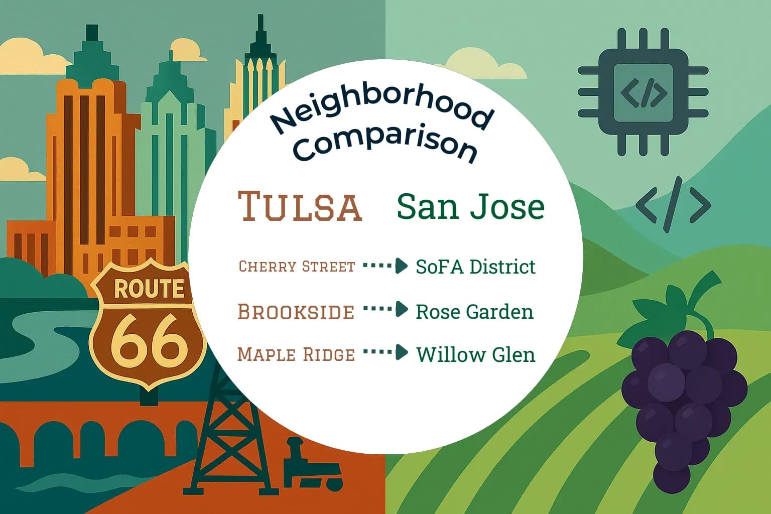 Tulsa vs San Jose Neighborhood Comparison