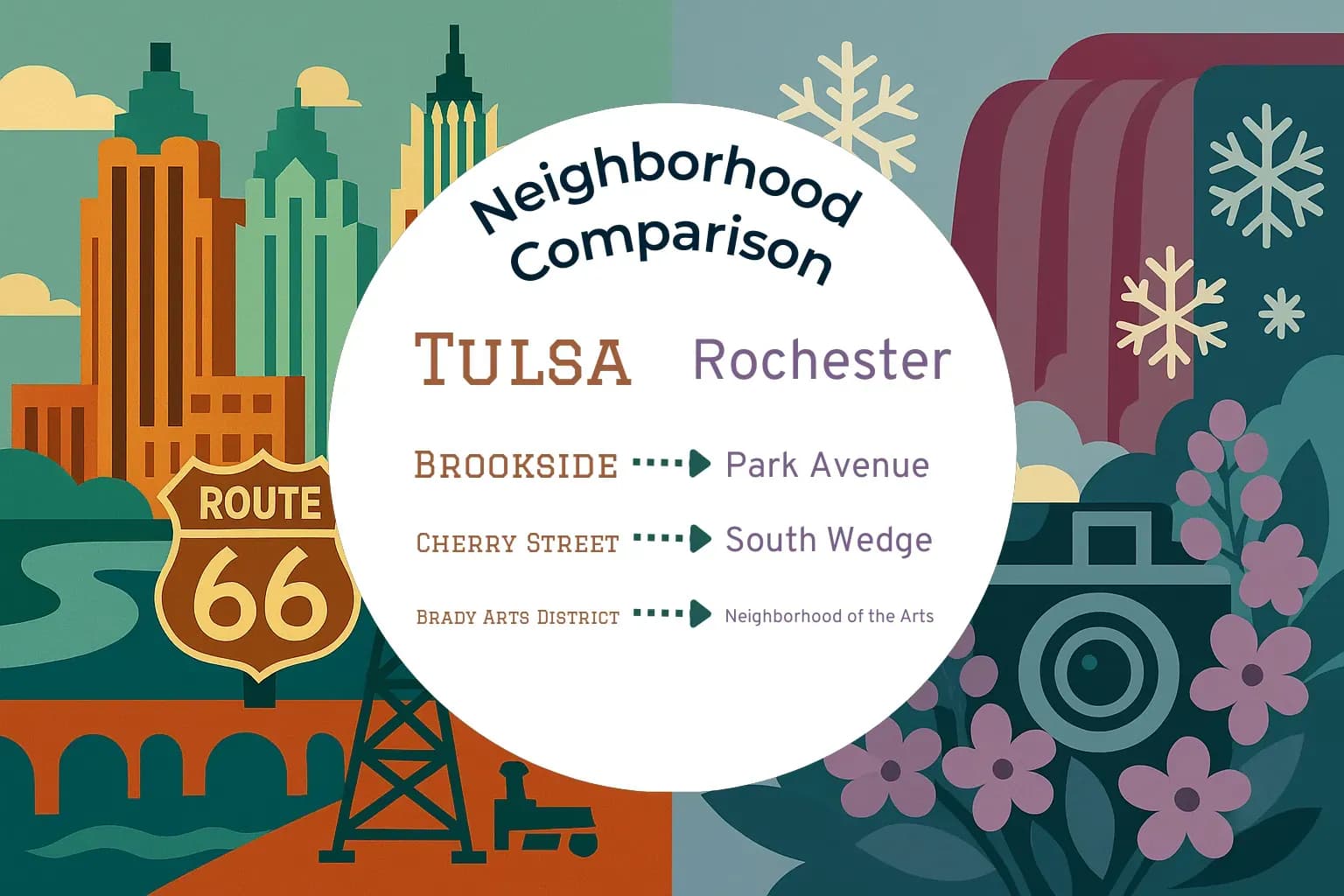 Tulsa vs Rochester Neighborhood Comparison