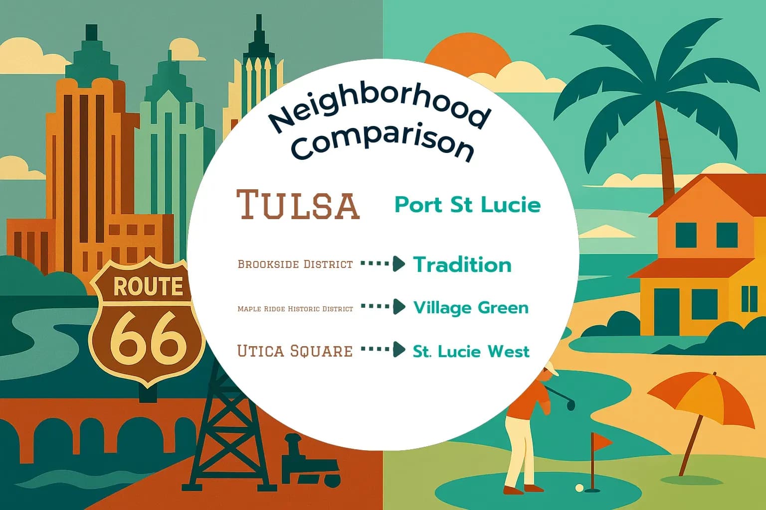 Tulsa vs Port St. Lucie Neighborhood Comparison