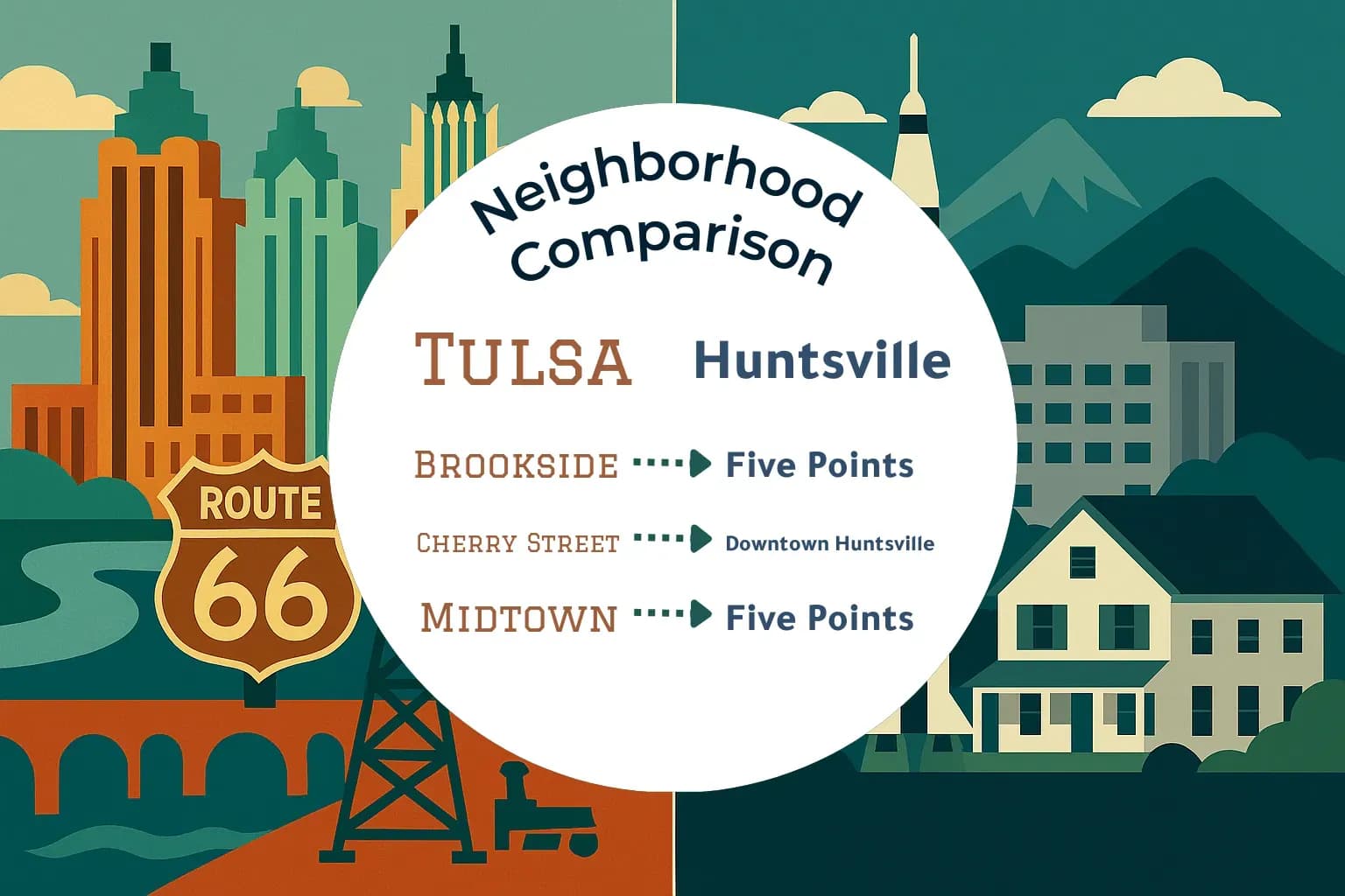 Tulsa vs Huntsville Neighborhood Comparison