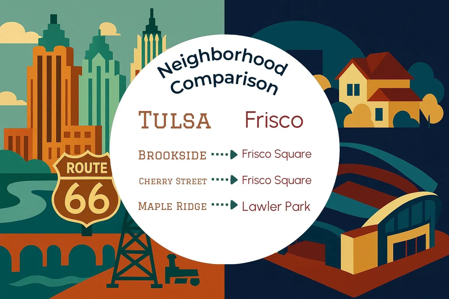 Tulsa vs Frisco Neighborhood Comparison