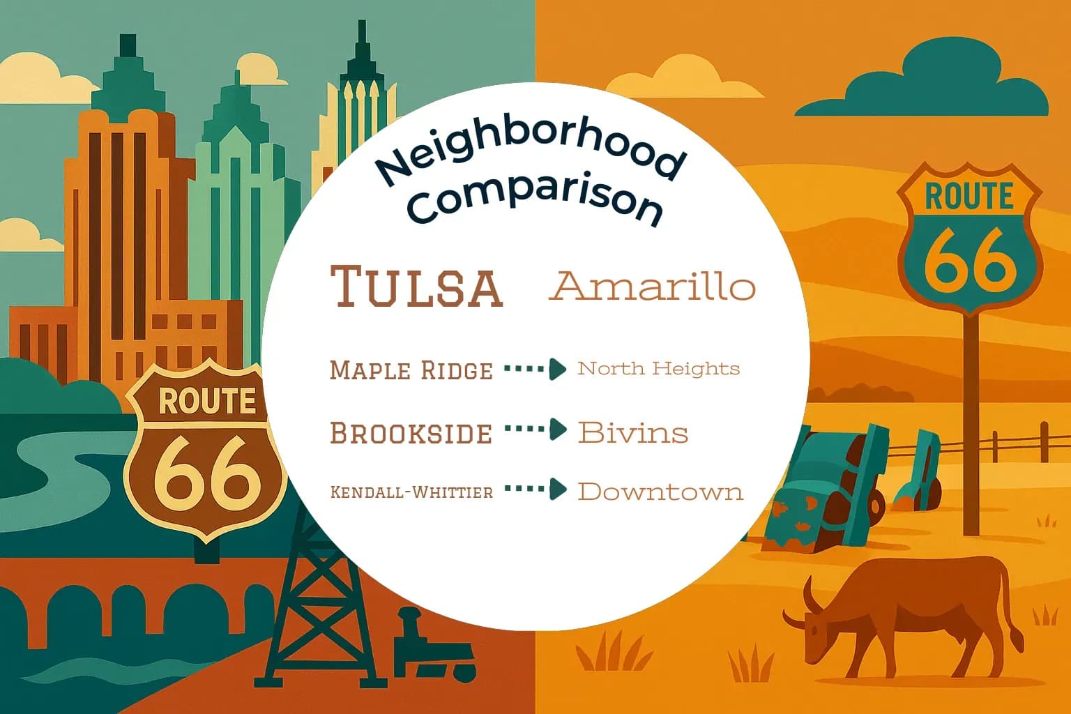 Tulsa vs Amarillo Neighborhood Comparison