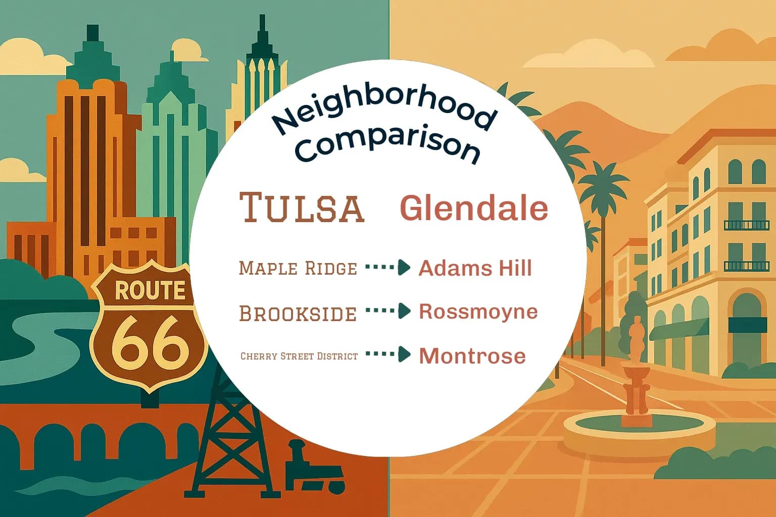 Tulsa vs Glendale Neighborhood Comparison