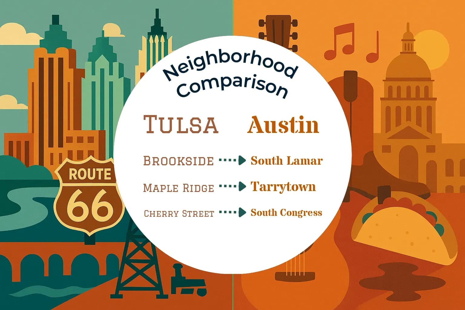 Tulsa vs Austin Neighborhood Comparison