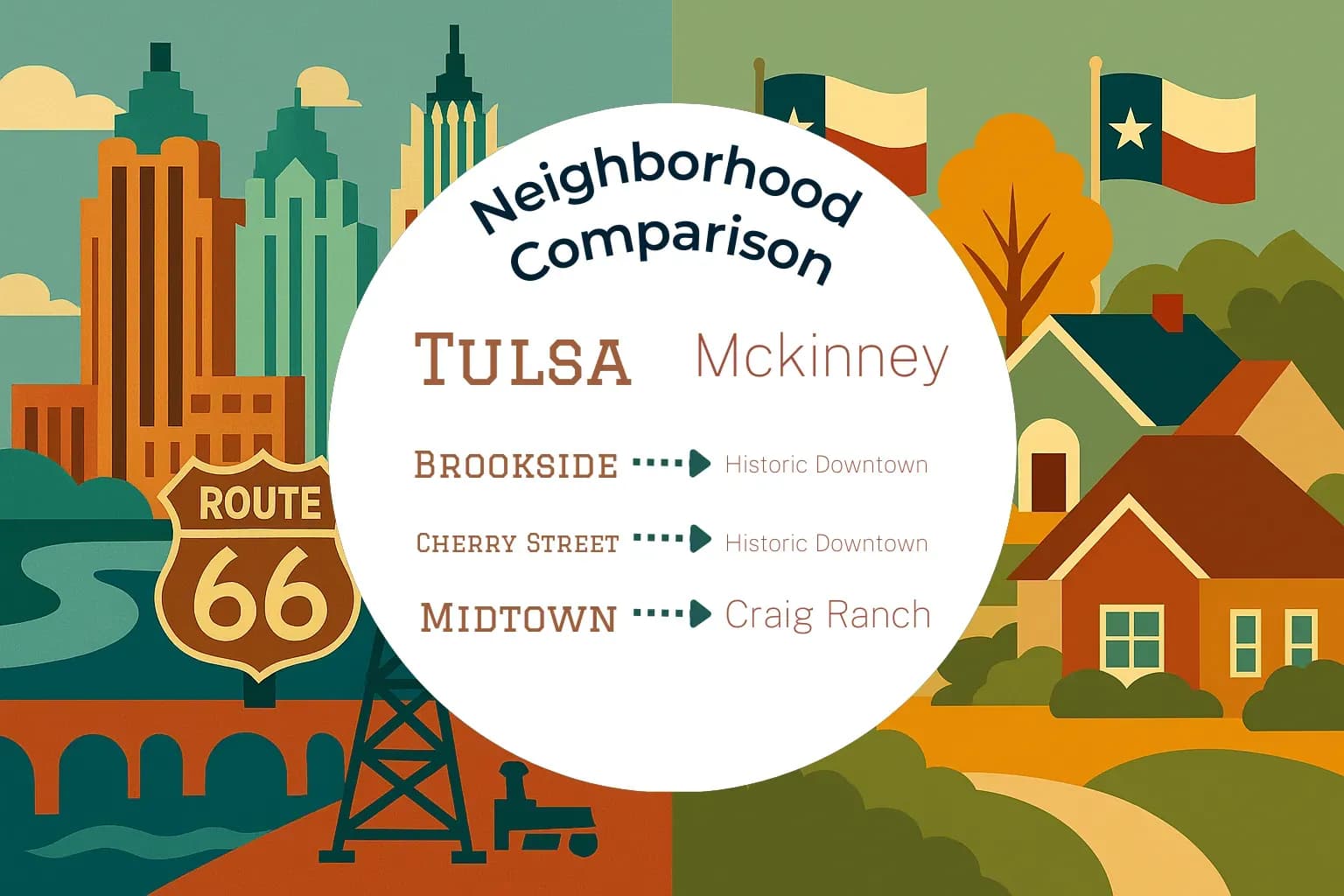 Tulsa vs Mckinney Neighborhood Comparison