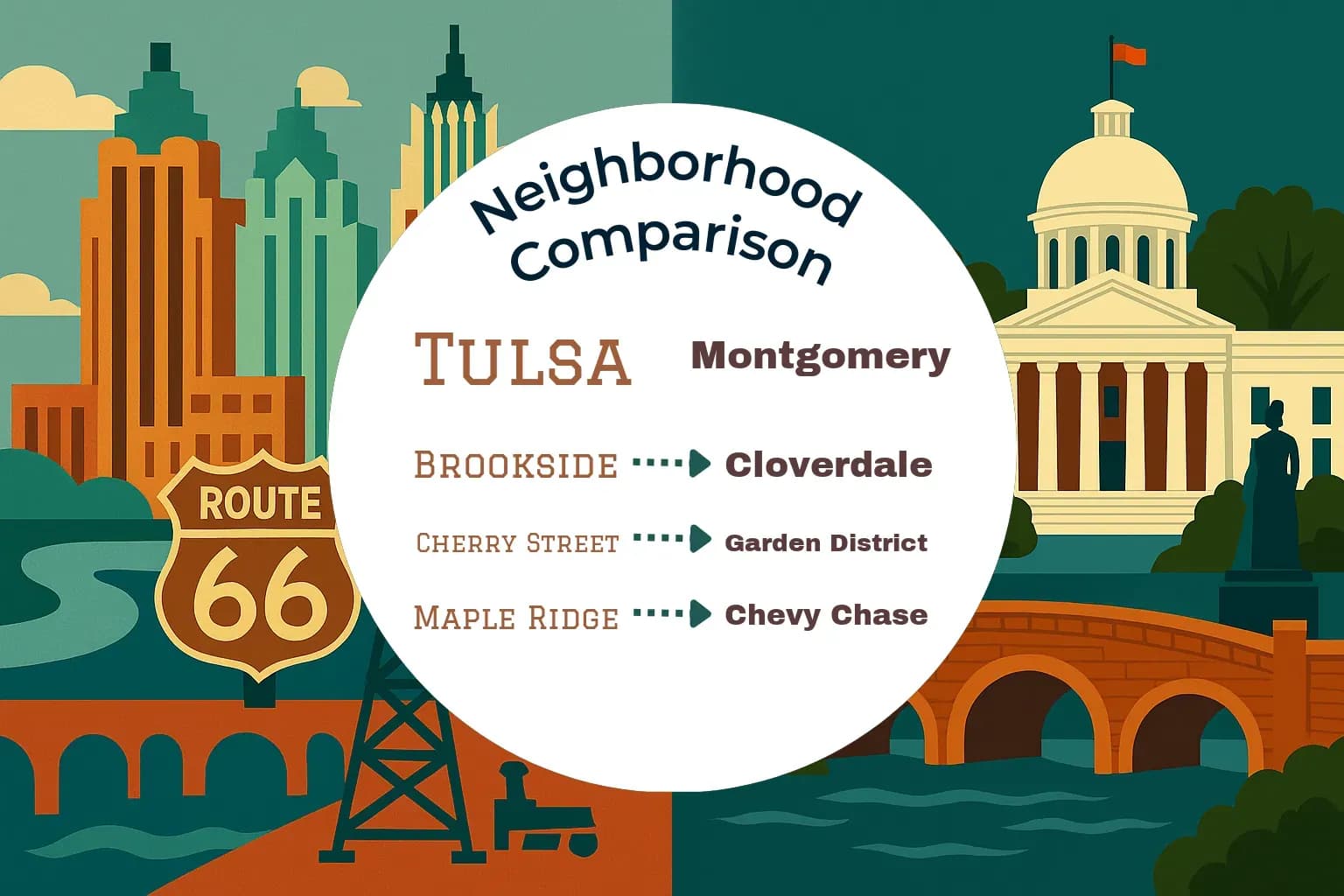 Tulsa vs Montgomery Neighborhood Comparison