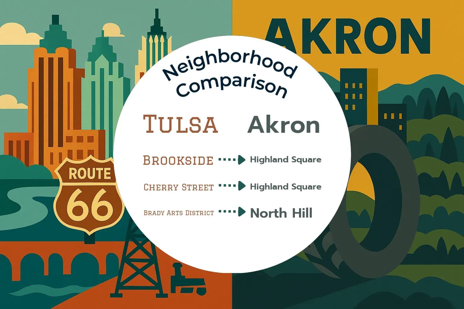 Tulsa vs Akron Neighborhood Comparison