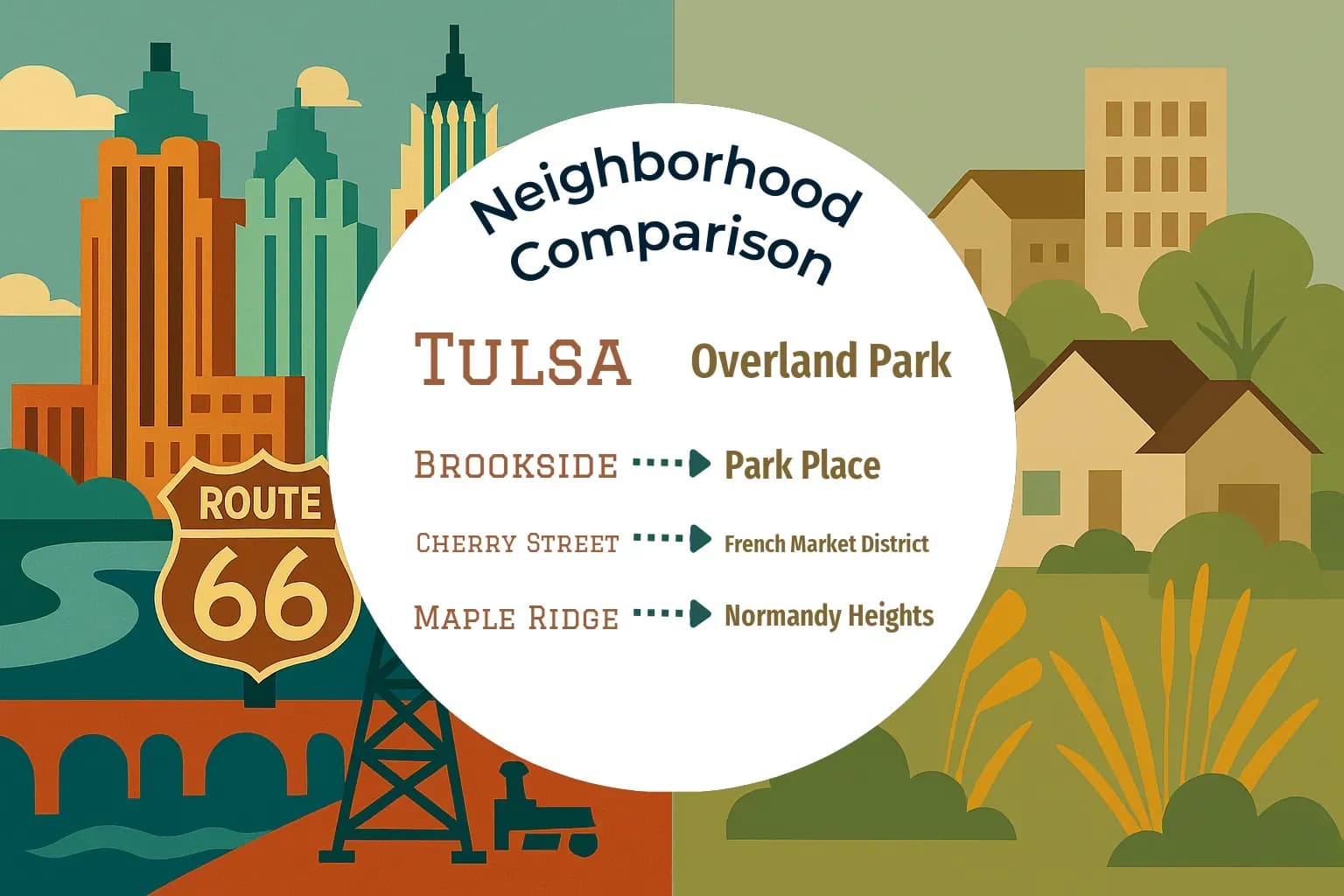 Tulsa vs Overland Park Neighborhood Comparison