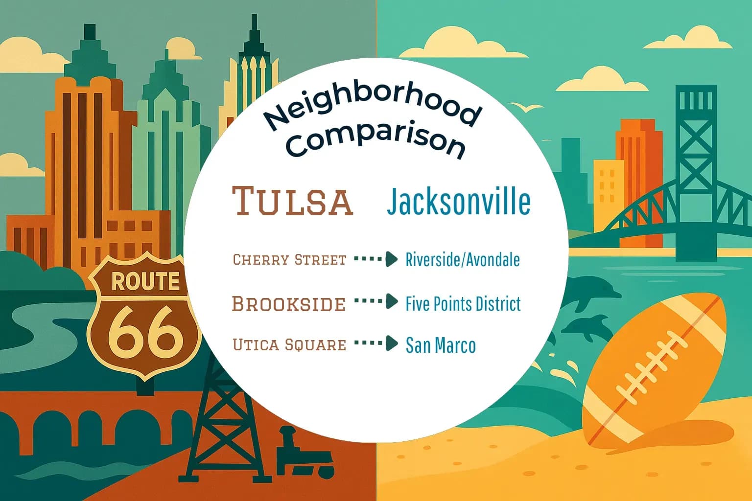 Tulsa vs Jacksonville Neighborhood Comparison