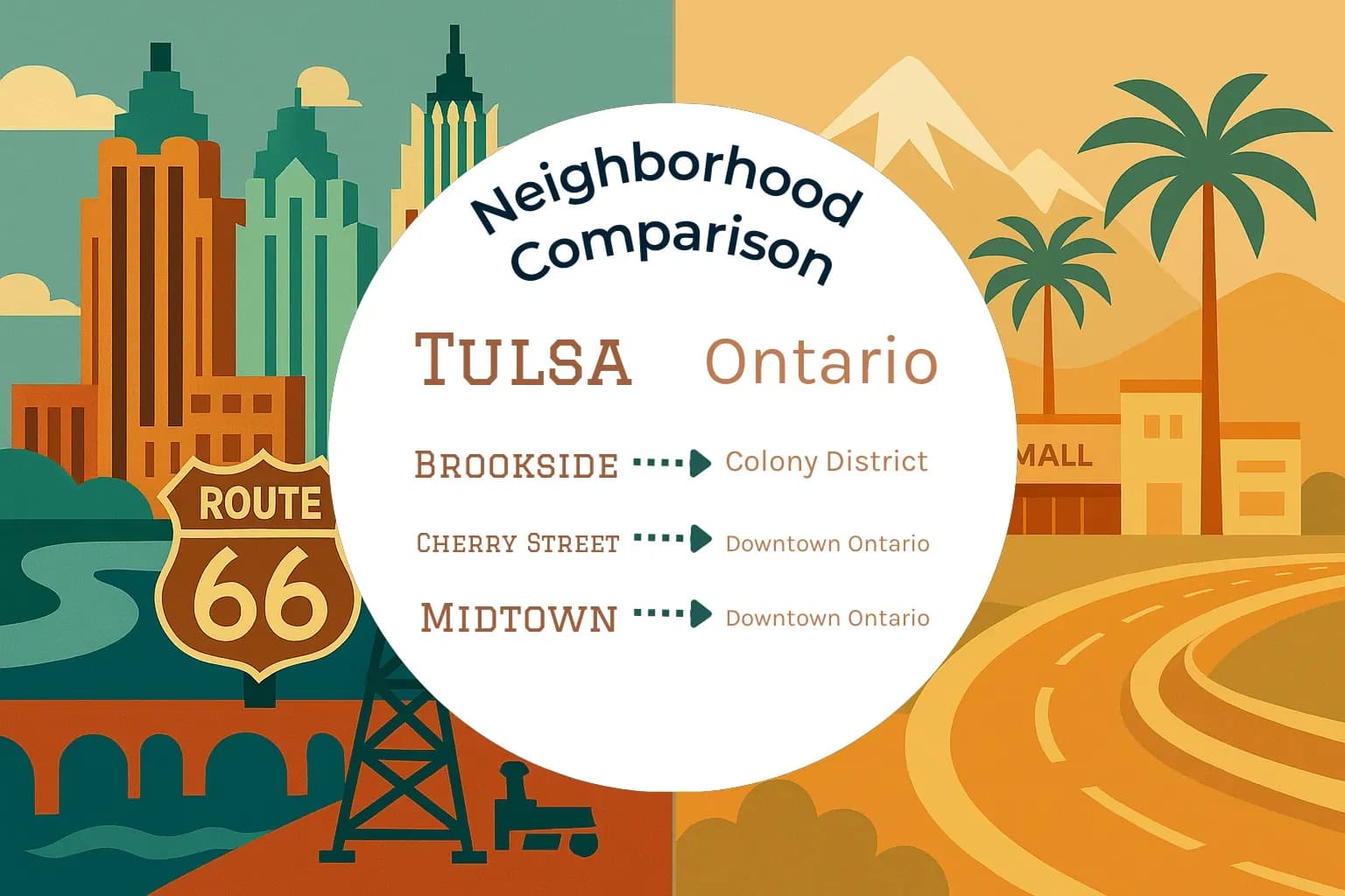 Tulsa vs Ontario Neighborhood Comparison
