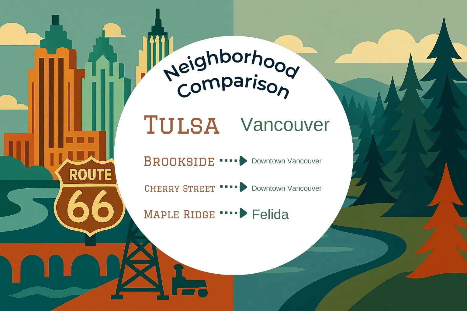 Tulsa vs Vancouver Neighborhood Comparison