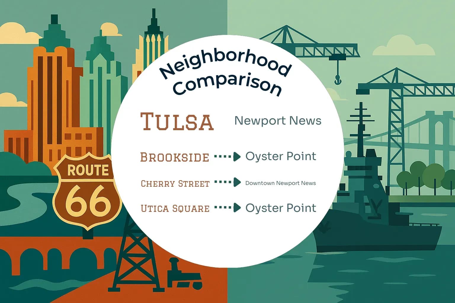 Tulsa vs Newport News Neighborhood Comparison