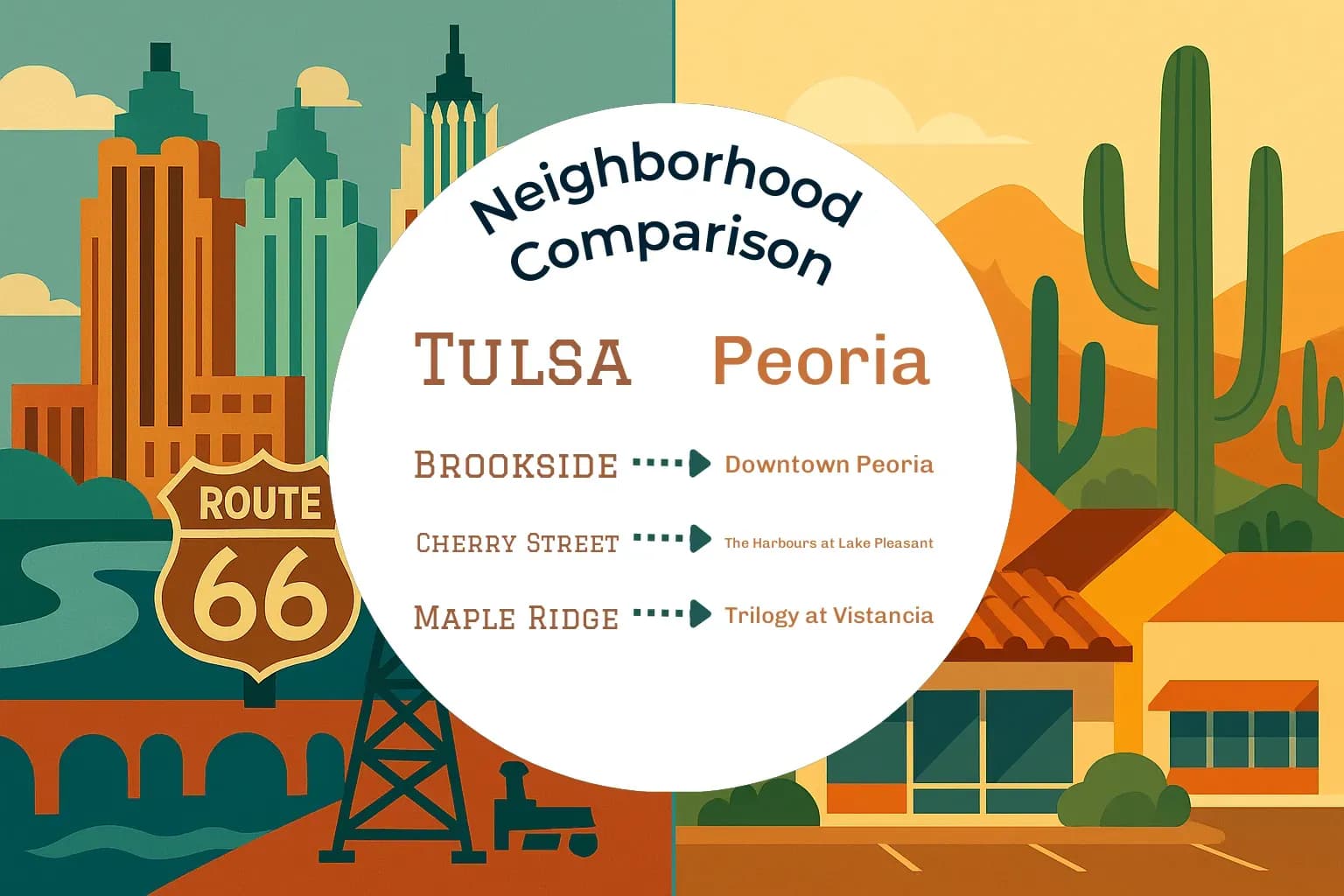 Tulsa vs Peoria Neighborhood Comparison