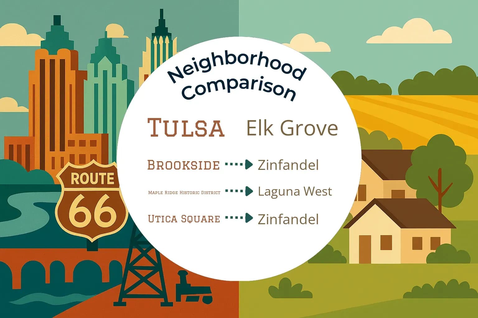 Tulsa vs Elk Grove Neighborhood Comparison