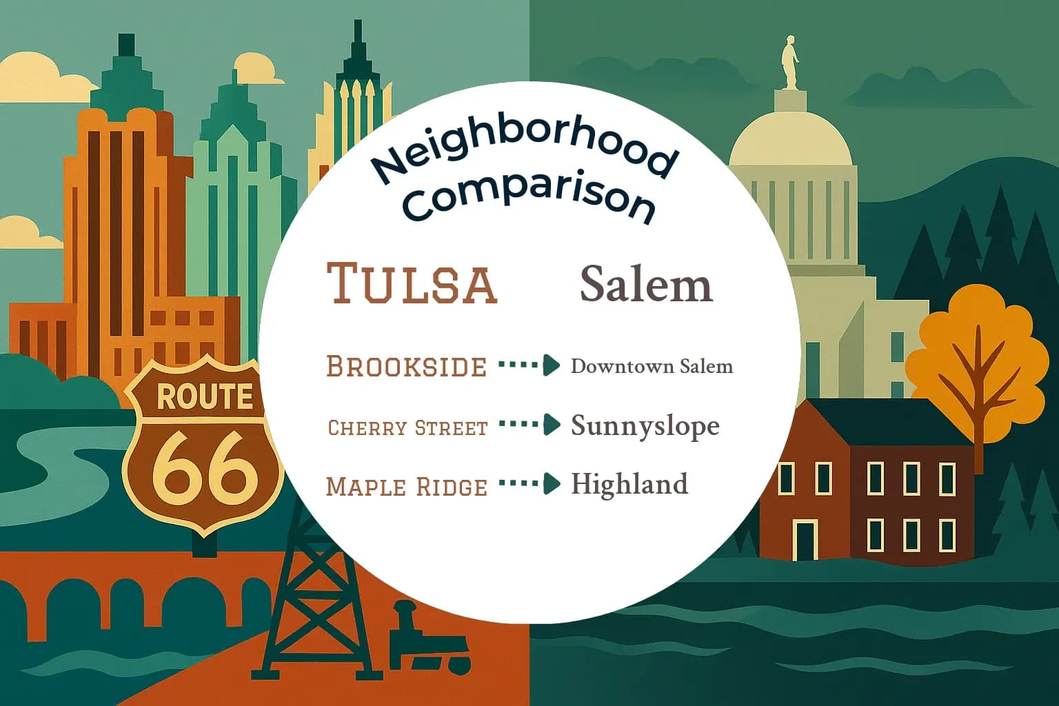 Tulsa vs Salem Neighborhood Comparison