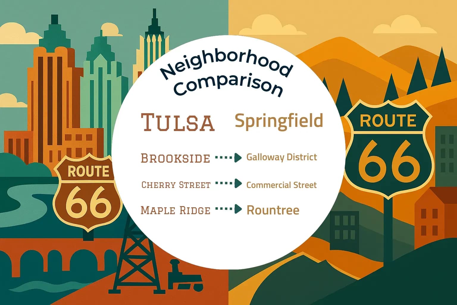 Tulsa vs Springfield Neighborhood Comparison