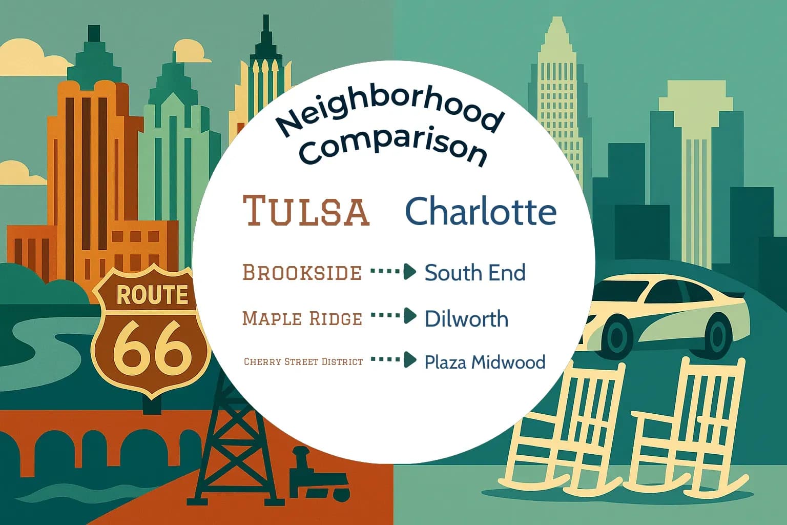 Tulsa vs Charlotte Neighborhood Comparison