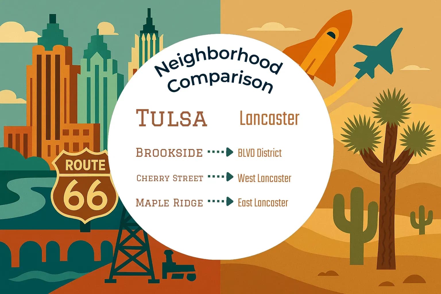Tulsa vs Lancaster Neighborhood Comparison