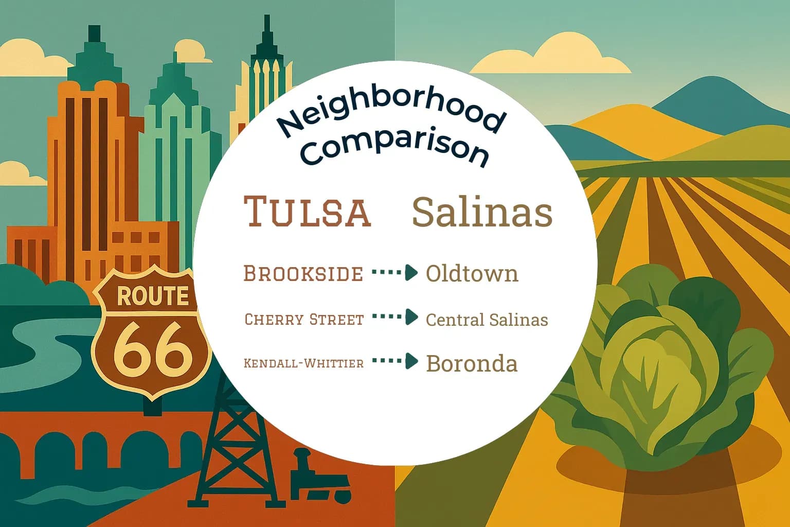 Tulsa vs Salinas Neighborhood Comparison