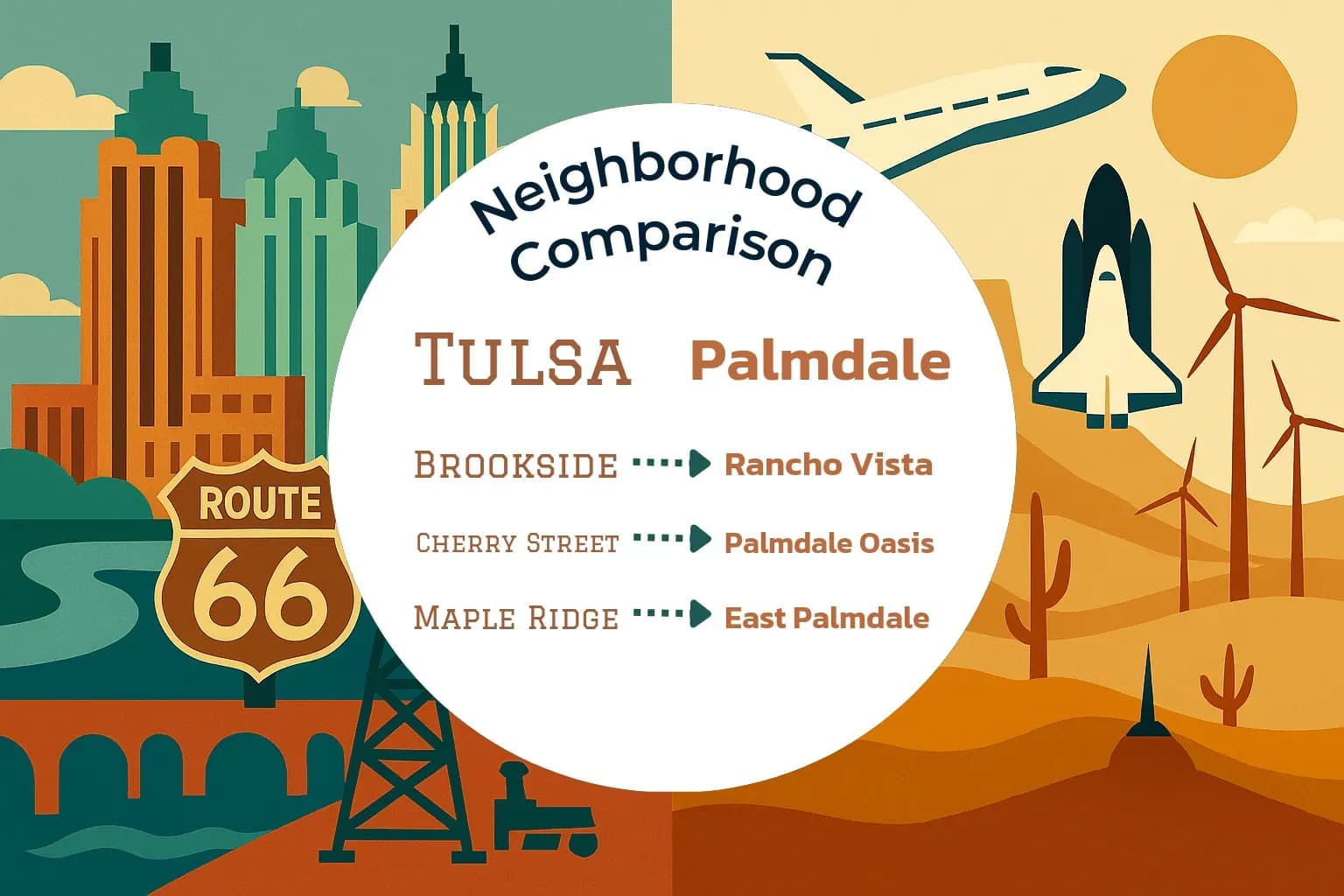 Tulsa vs Palmdale Neighborhood Comparison