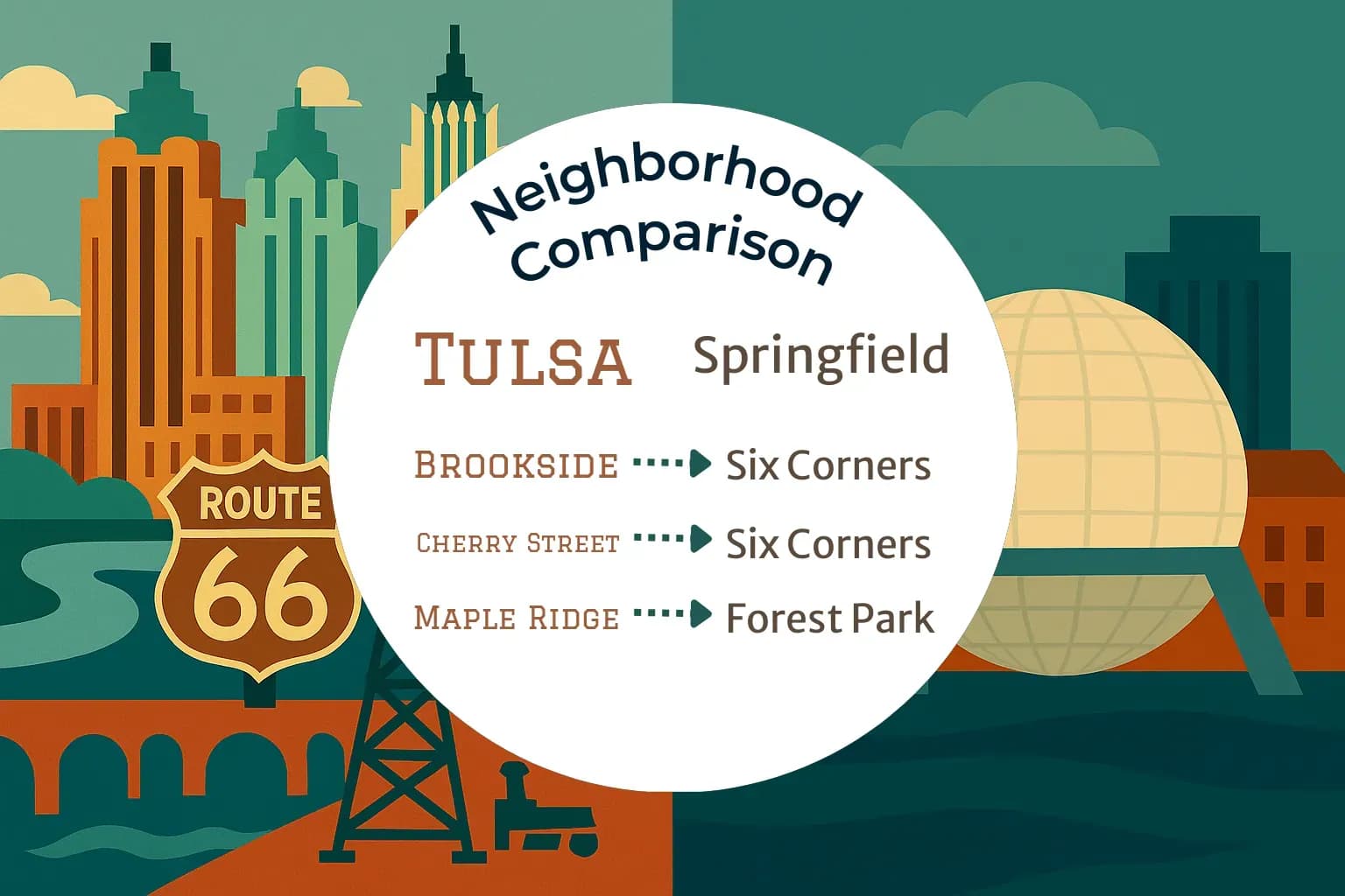 Tulsa vs Springfield Neighborhood Comparison