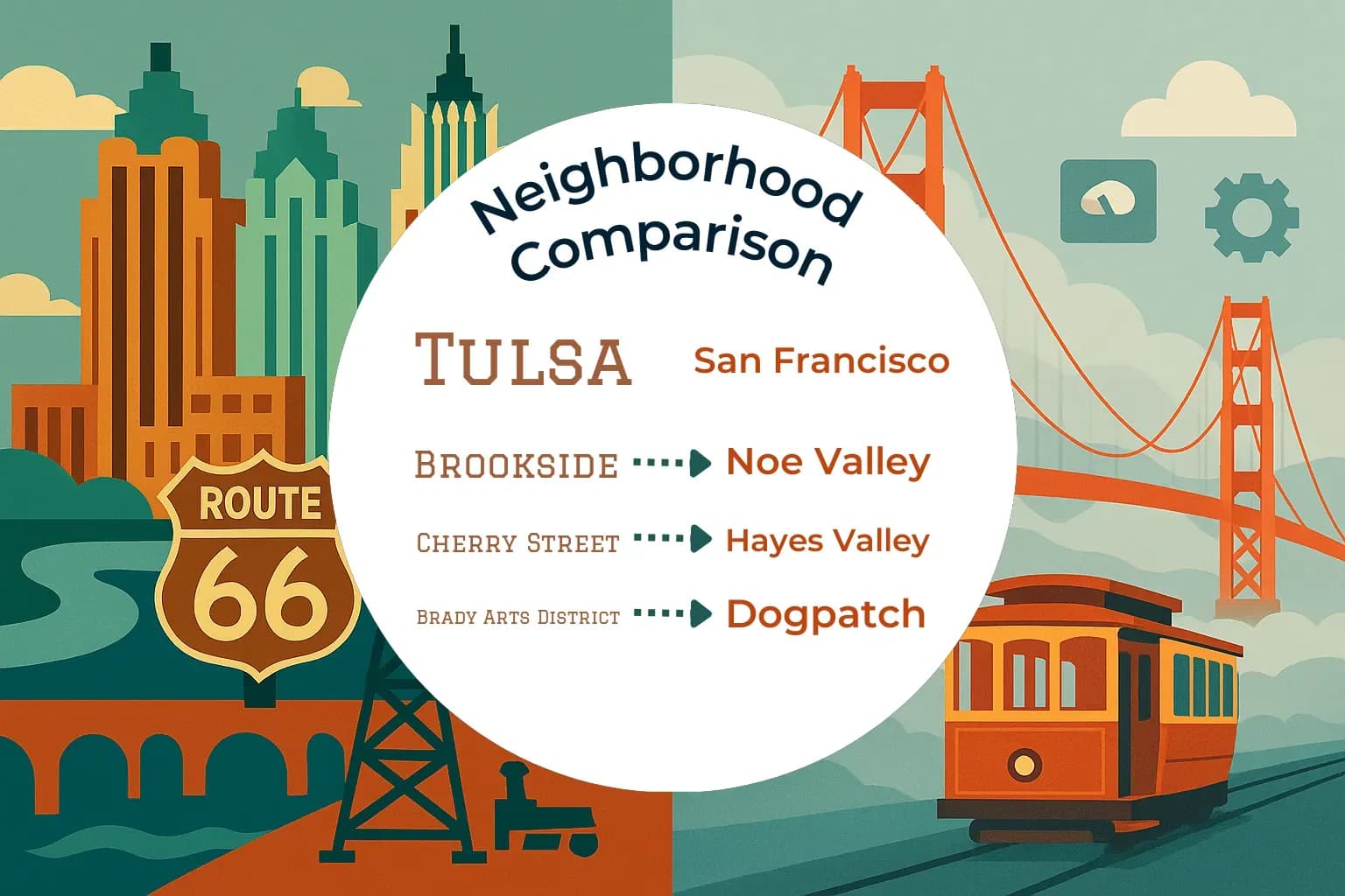 Tulsa vs San Francisco Neighborhood Comparison