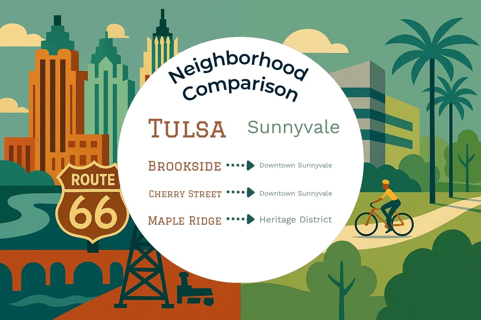 Tulsa vs Sunnyvale Neighborhood Comparison