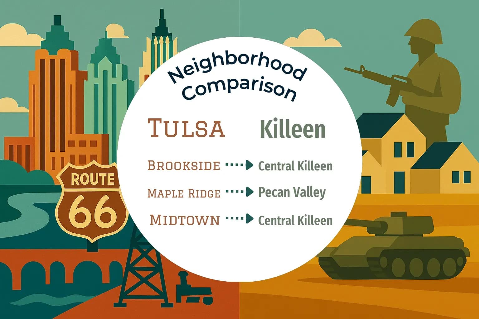 Tulsa vs Killeen Neighborhood Comparison